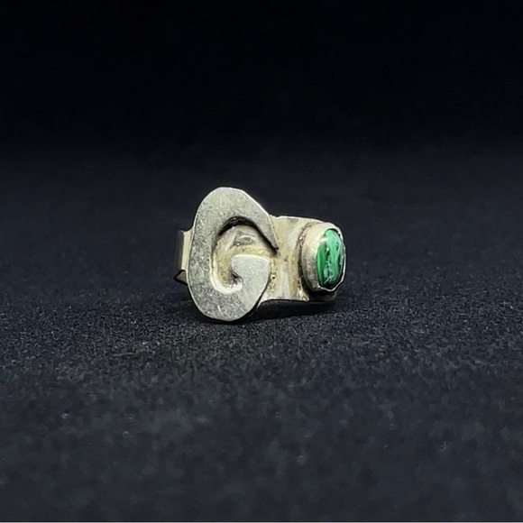 STERLING SILVER G Ring with stone - Picture 2 of 5